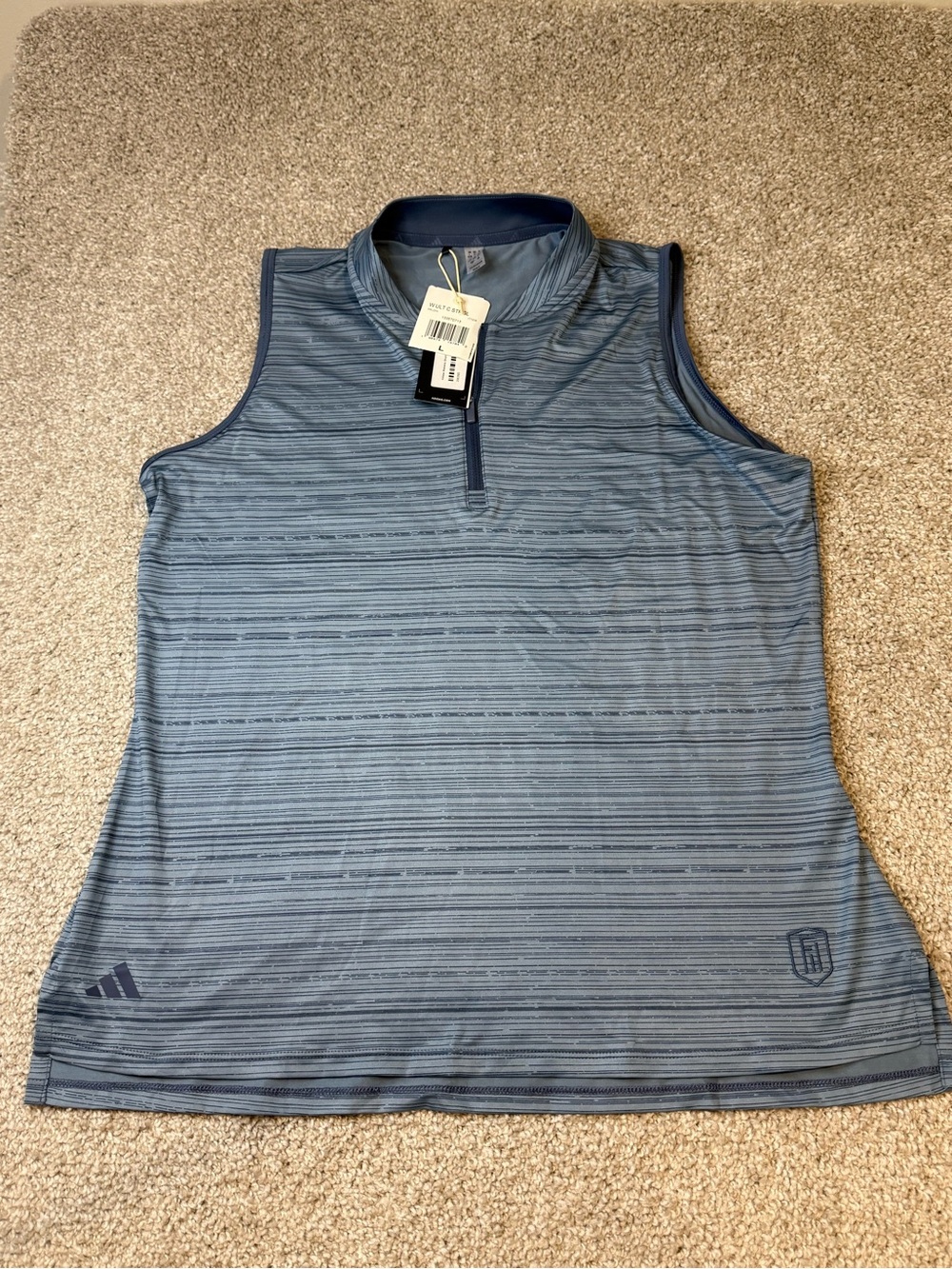 Women’s Adidas Sleeveless Athletic Golf Polo - Blue - NWT - Large